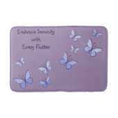 Negen Paarse Blauwe Vlinders Violet Badmat (Voorkant)