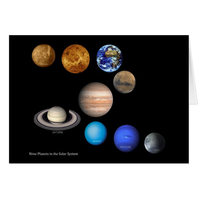 Negen planeten in zonnestelsel (Voorkant Horizontaal)