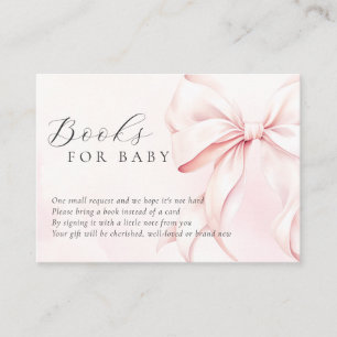Negen roze Baby shower boeken voor Baby Informatiekaartje