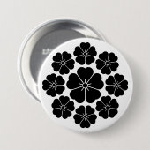Negen sterren-stijl kersenbloesems ronde button 7,6 cm (Voorkant /achterkant)