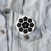 Negen sterren-stijl kersenbloesems ronde button 7,6 cm (In situ)