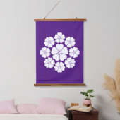 Negen sterrenkersen bloesems hangend wandkleed (Slaapkamer)