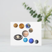 Negen toestellen in het zonnestelsel briefkaart (Staand voorkant)