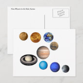 Negen toestellen in het zonnestelsel briefkaart (Voorkant / Achterkant)