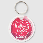 Negen tot wijn sleutelhanger (Voorkant)