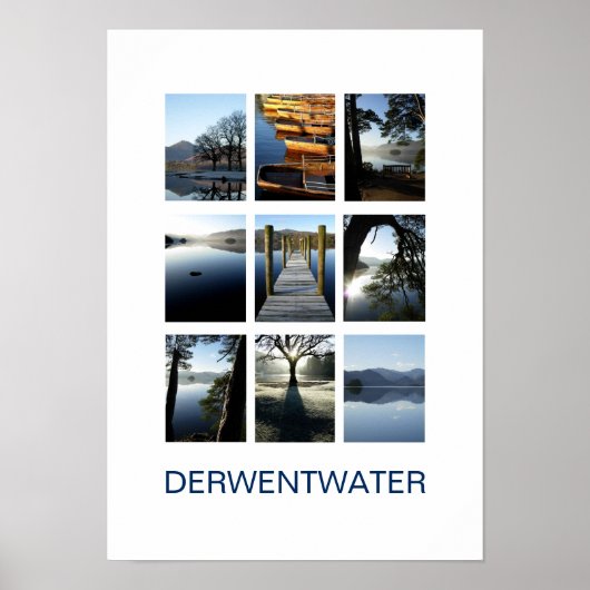 Negen Uitzichten van Derwentwater - Poster van het (Voorkant)