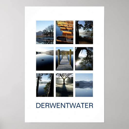 Negen Uitzichten van Derwentwater - Poster van het (Voorkant)