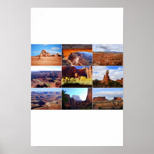 Negen Utah-monumenten Poster (Voorkant)