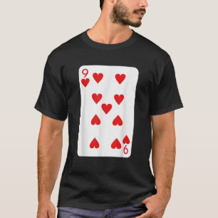 Negen van de harten spelen kaarten Halloween kostu T-shirt