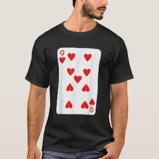 Negen van de harten spelen kaarten Halloween kostu T-shirt