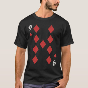 Negen van diamanten deck van Kaarten Halloween Gro T-shirt