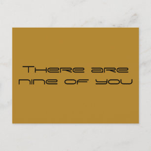 negen van jullie, Orphan Black quote Briefkaart