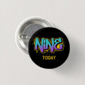 Negen vandaag, 3 oktober Ronde Badge Button 3,2 Cm (Voorkant /achterkant)