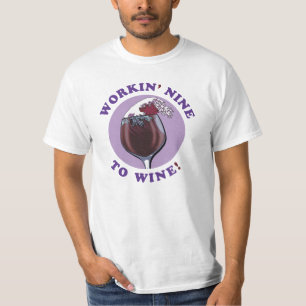 Negen voor wijn   Funny Wine Lovers Quote T-shirt