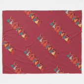 Negen vrouwen dansen midden van de eeuw retro cut- fleece deken (Voorkant (Horizontaal))