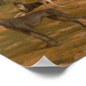 Negen windhonden in een landschap poster (Hoek)