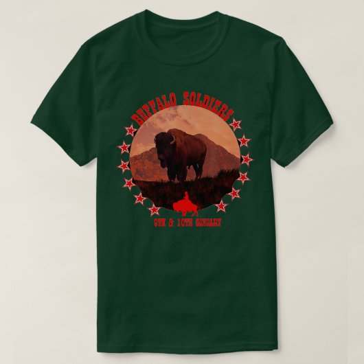 negende 10e Cavalry Buffalo Soldaten T-shirt (Design voorkant)