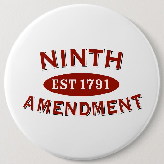 Negende amendement Oost 1791 Ronde Button 6,0 Cm (Voorkant)