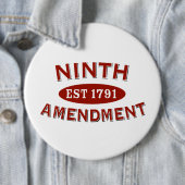 Negende amendement Oost 1791 Ronde Button 6,0 Cm (In situ)