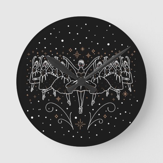 Negende dag kerstklok ronde klok (Voorkant)