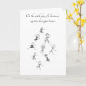 Negende Dag van Kerstkaart Kaart (Gele Bloem)