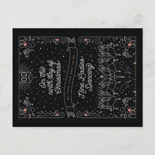 NEGENDE DAG VAN KERSTMIS/het Briefkaart van (Voorkant)