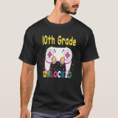 Negende graad behaald, 10e graad ontgrendeld, Retr T-shirt (Voorkant)