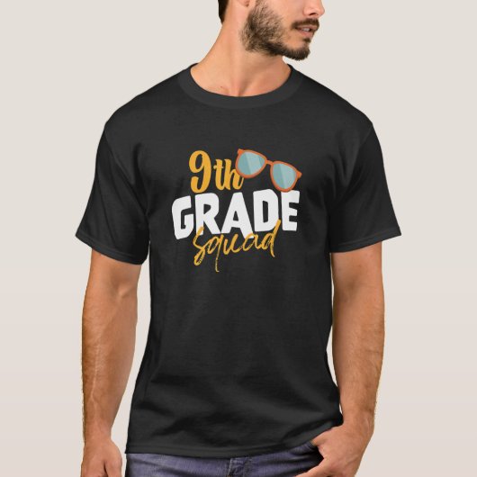 negende graad Freshman 9 Grade Squad 9de graad T-shirt (Voorkant)