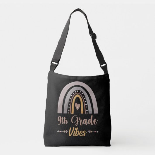 negende graad vibes regenboog negende graad terug  crossbody tas (Voorkant)