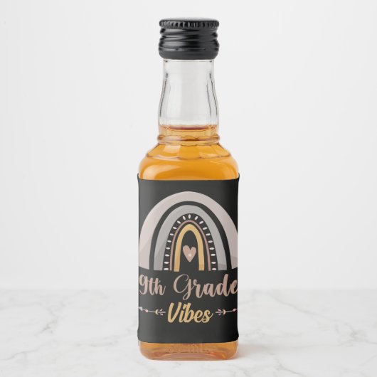negende graad vibes regenboog negende graad terug  likeurfles etiket (Voorkant)