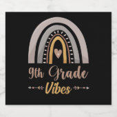 negende graad vibes regenboog negende graad terug sparkling wijnetiket (Enkel label)