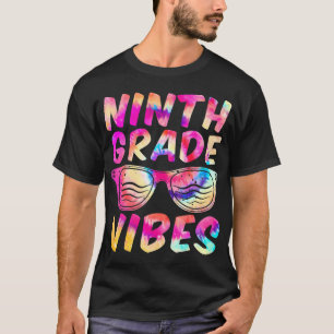 Negende Grade Vibes Eerste dag van 9de Grade Terug T-shirt