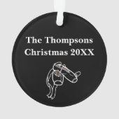 negende kerstdag acrylornament Black Ornament (achterkant)