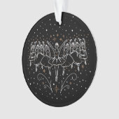 negende kerstdag acrylornament Black Ornament (voorkant)