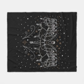 Negende kerstdag, rugleuning met schroefdraad fleece deken (Voorkant (Horizontaal))