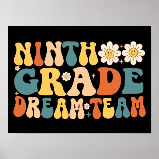 Negende klas Dream Team Teacher Poster (Voorkant)