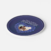 Negende trouwdag met kop Lapis Lazuli Papieren Bordje (Gekanteld)