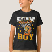 negende verjaardag Basketball Boy 9 Year Old Baske T-shirt (Voorkant)