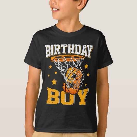 negende verjaardag Basketball Boy 9 Year Old Baske T-shirt (Voorkant)