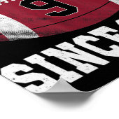 negende verjaardag Football Player 9 jaar oude Vin Poster (Hoek)