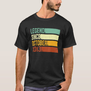 negende verjaardag jongen negende jaar oude legend t-shirt