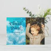 Negende verjaardag van Cloud Nine Boy Kaart (Staand voorkant)