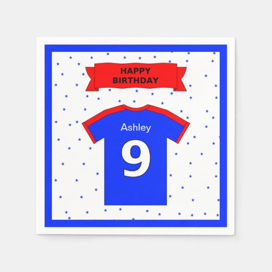 Negende verjaardag voor jongens en meisjes servetten (Voorkant)