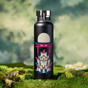 Negenstaartige Kitsune Vos- Japanse Yokai Waterfles