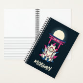 Negenstaartkitsune - Japanse vos gepersonaliseerd Notitieboek (Binnen)