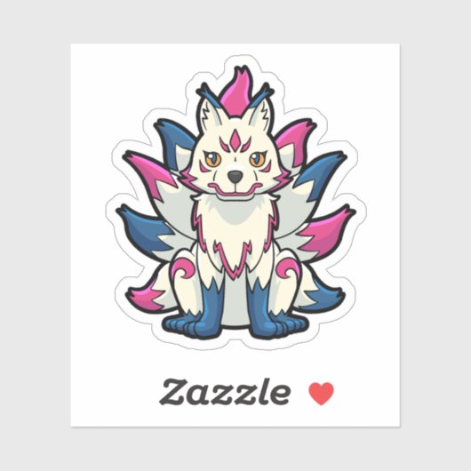 Negenstaartvos - Kyuubi Kitsune Sticker (Vel)