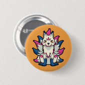 Negenstaartvos - Kyuubi Kitsune Yokai Ronde Button 5,7 Cm (Voorkant /achterkant)
