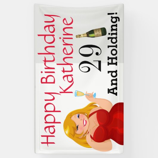 Negentien jaar en houdsterdag spandoek (Verticaal)