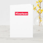 negentien jaar oud grappige 19e verjaardag kaart (Gele Bloem)