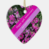 Negentiende bruiloft Jubileum Sweet Pea Keramisch Ornament (Rechts)